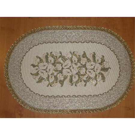 Fastfood 14 x 20 in. Begium Doily Venus Lily, Green FA2570211